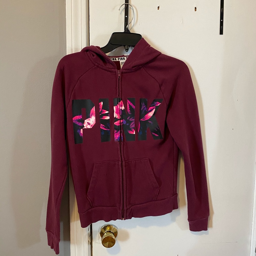 PINK hooded zip